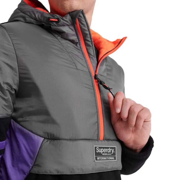 Original Fuji Superdry Jacket Coat Hooded Polar International Overhead M - Picture 2 of 7